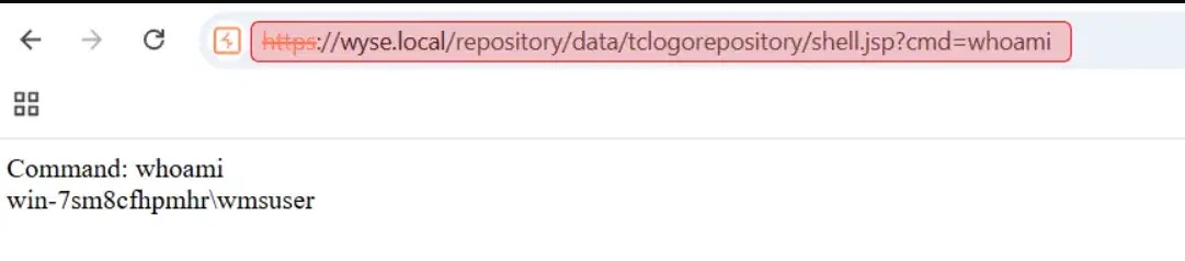 Εκτέλεση εντολών (Πηγή: PT Security)